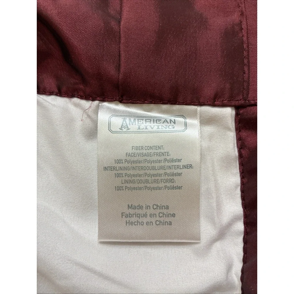 American Living Drapes Burgundy Estate Taffeta 54